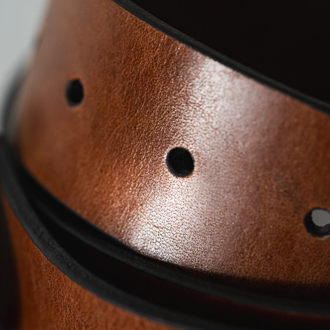 Play the Game TDC Leather Belt - Silver/Brown (CUSTOM MADE TO ORDER)