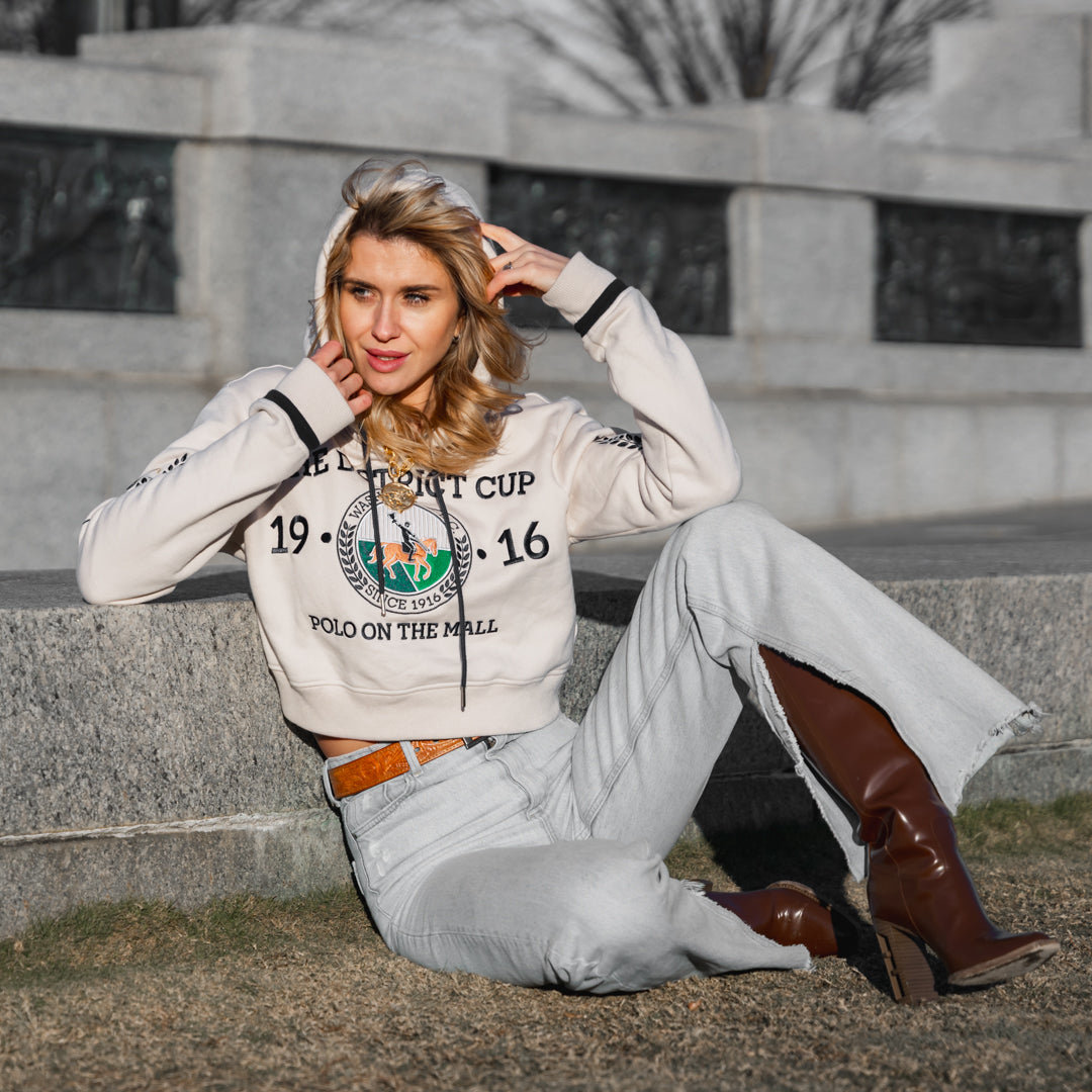 Polo on the Mall Women's Cropped Hoodie